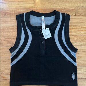 FP Movement NWT Black and Gray Sleeveless Top